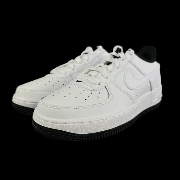 Nike Air Force 1 ESS White Black Shoes DV1332-100 Youth Sizes 1 - 2 Y (PS) - Picture 6 of 8